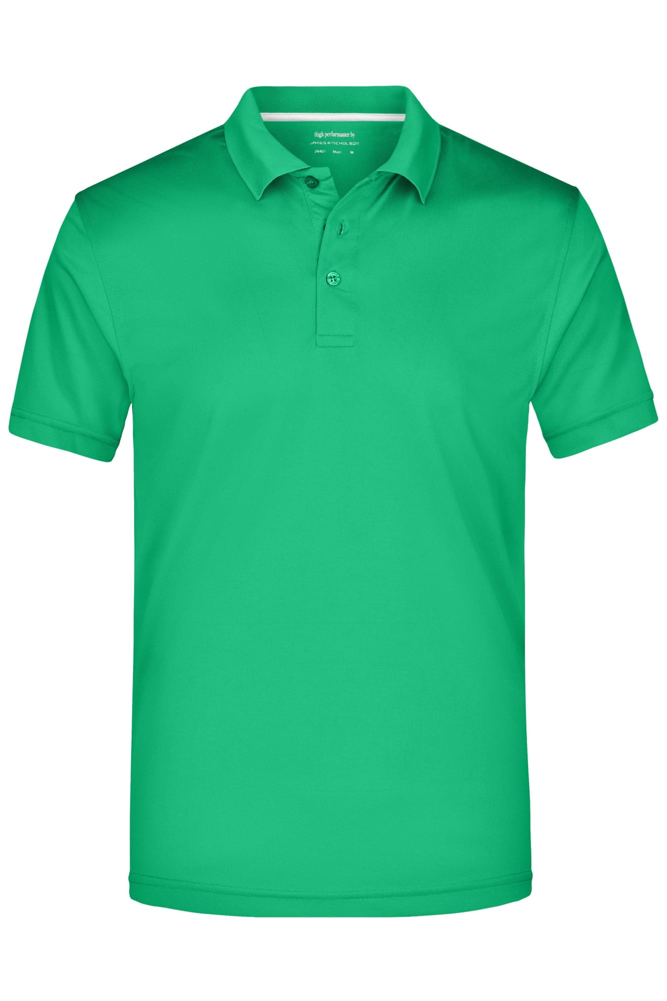 A bright green men's polo shirt featuring a classic collar and a logo. Perfect for casual or semi-formal wear. Mens Polo - Image 1