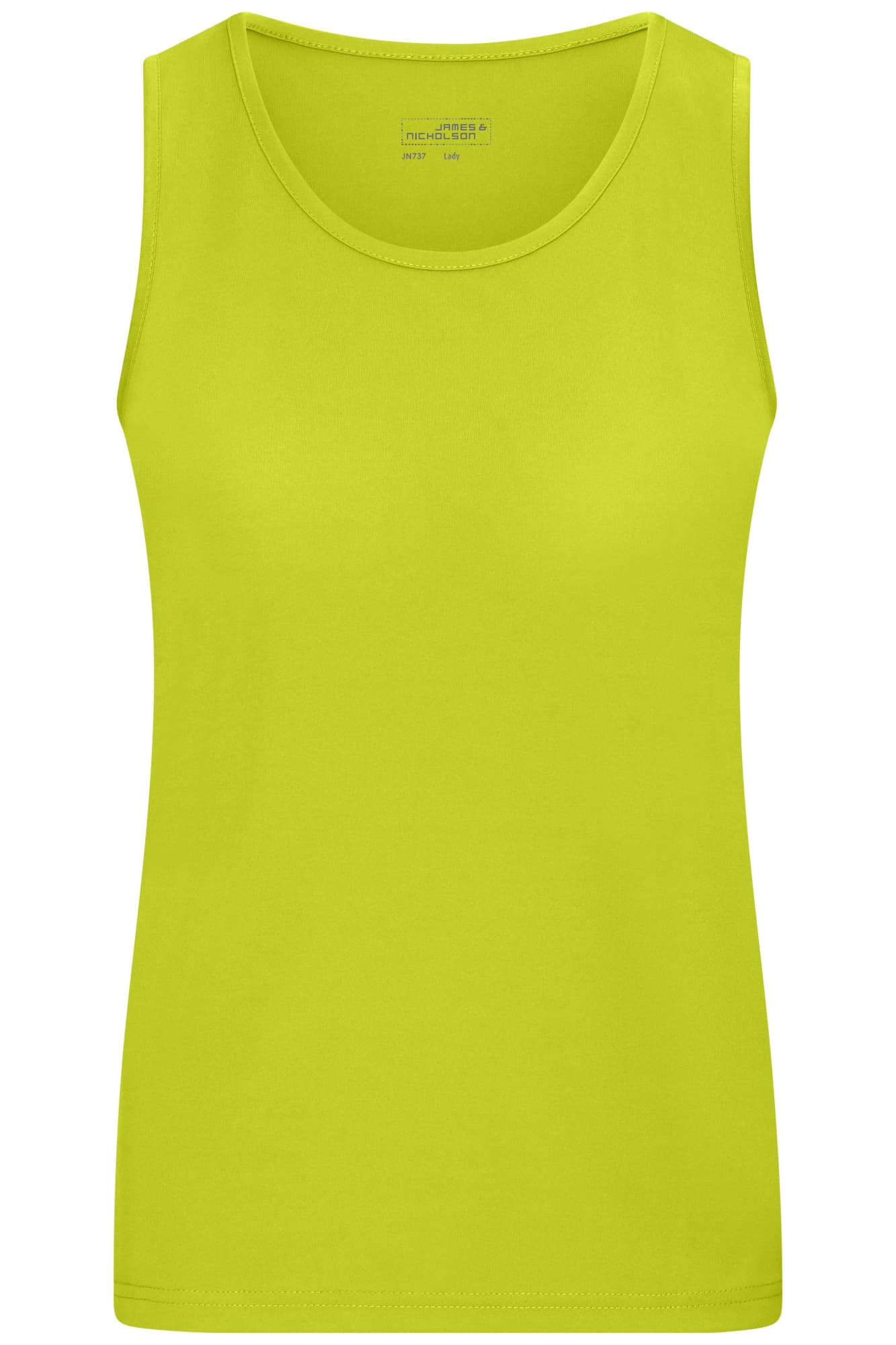 A bright yellow ladies active tank top with a classic singlet design and no visible branding. Ladies Active Tanktop - Image 1