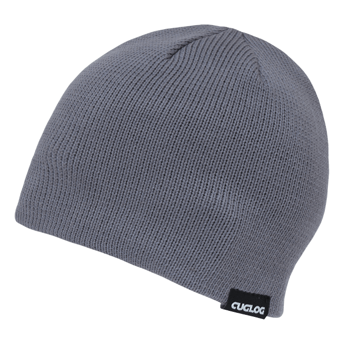 A grey beanie made of soft, knitted material, featuring a small logo on the side. Lhotse Light Wt. Sweater Beanies - Image 1