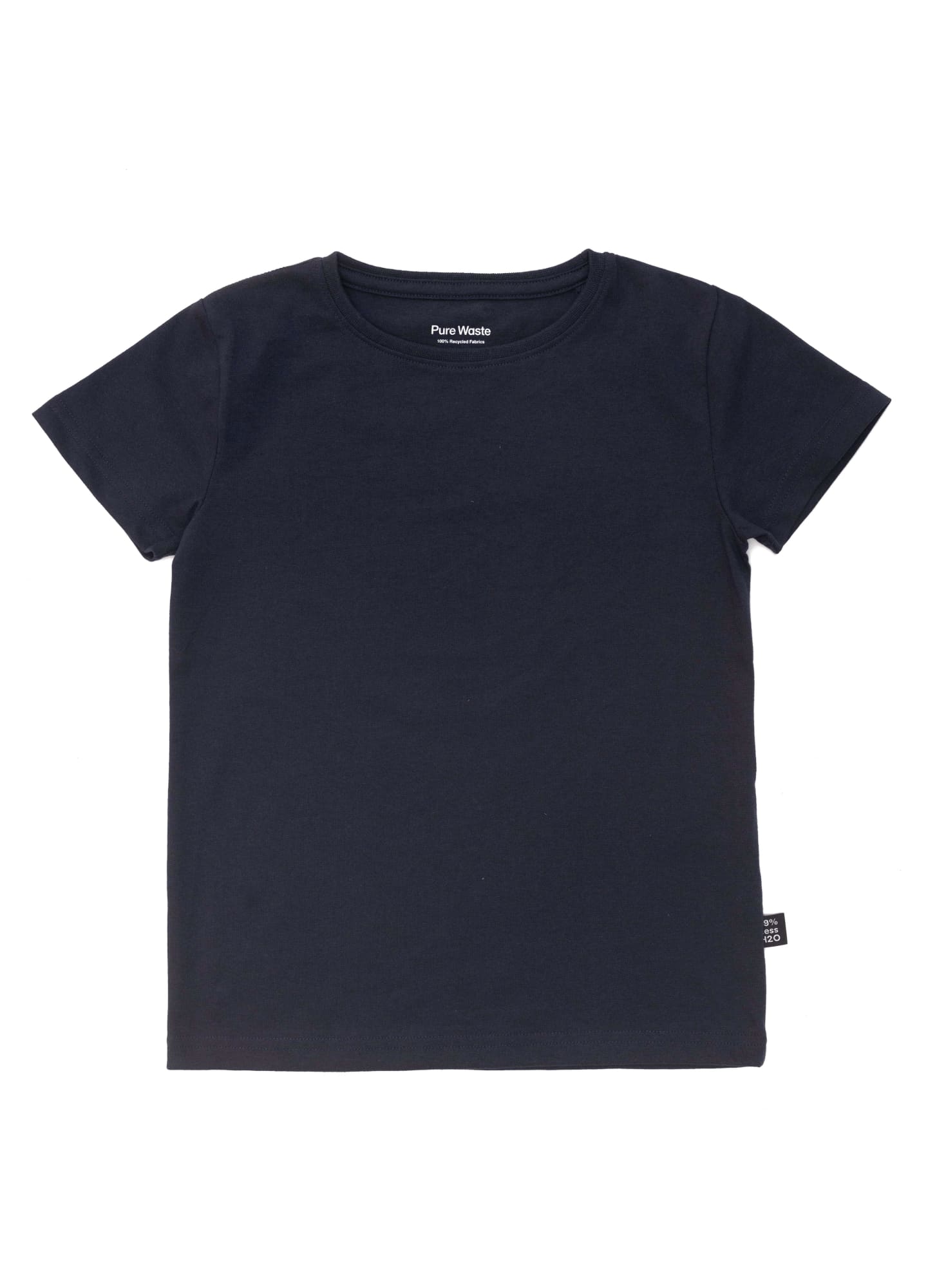 A navy blue kid's T-shirt with short sleeves and a small logo on the side. Kid's T-Shirt - Image 1