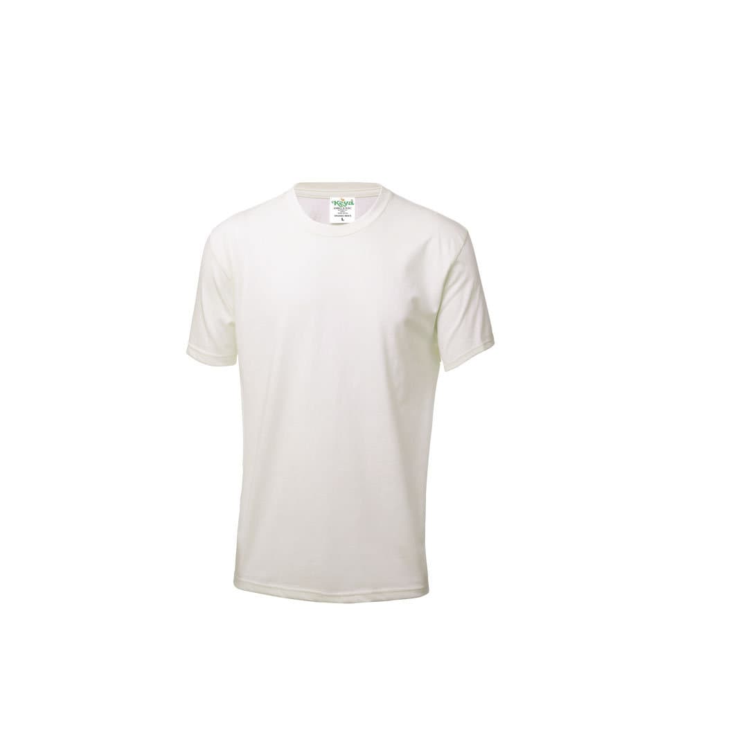 A plain white short-sleeve t-shirt displayed on a neutral background, featuring a tag inside the collar. Organic Natural - Image 1