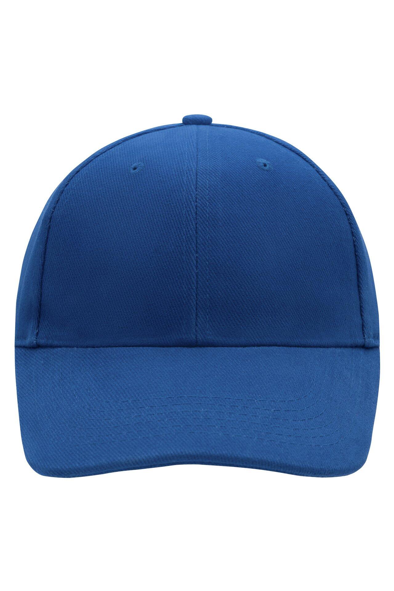 A low-profile six-panel cap in a solid blue colour, featuring a plain design and a logo on the front. 6 Panel Cap Low-Profile - Image 1