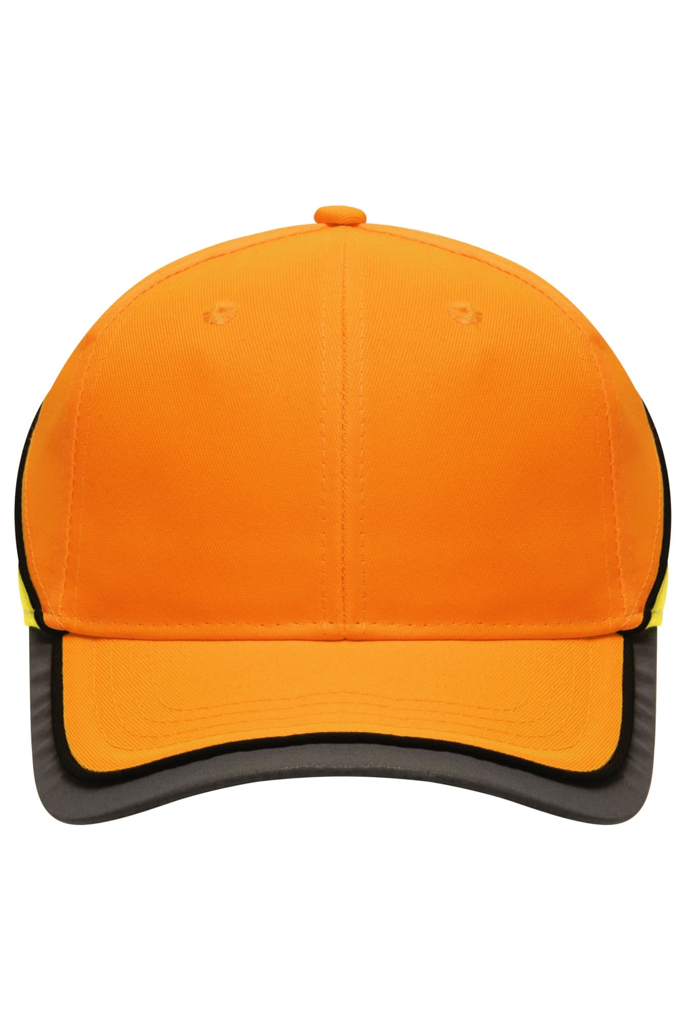 A vibrant orange cap with a black and yellow trim, featuring a logo on the front. Neon Cap - Image 1