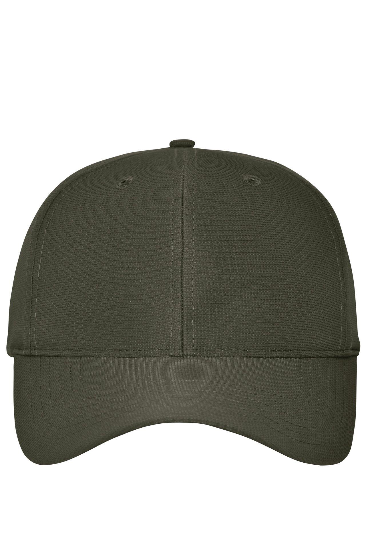 A green 6-panel workwear cap with a smooth texture and a logo on the front. 6 Panel Workwear Cap - COLOR - - Image 1