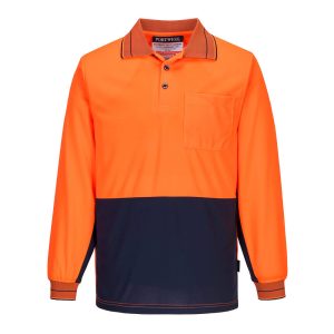 Hi-Vis Contrast Class D Polo Shirt L/S