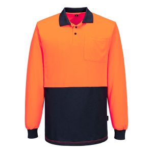 Hi-Vis Contrast Class D Polo Shirt L/S