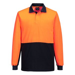 Hi-Vis Contrast Class D Polo Shirt L/S