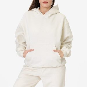 Mineral Wash Fleece Wide Hoodie