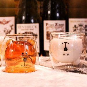 Old Fashioned Glasses Cute Bear Cups