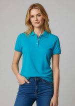 Womens Neon Short Sleeve Polo
