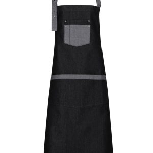 Domain Contrast Denim Bib Apron