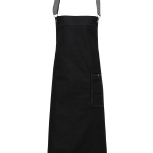 District Wax-Look Denim Bib Apron