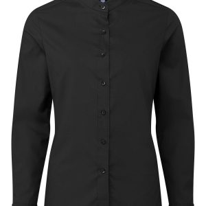 Banded Collar Grandad L-S Shirt