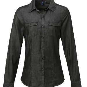 Womens Jeans Stitch Denim Shirt