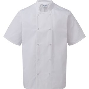 Studded Front S-S Chef's Jacket