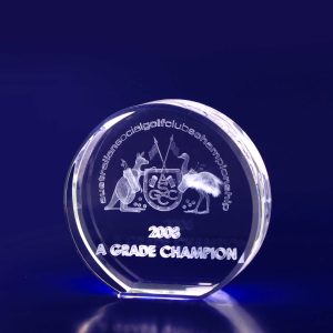 3D Crystal Round (70mm diametre)
