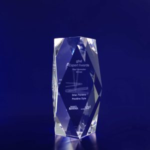 3D Crystal Rectangle Special Bevel Tower (150mm)