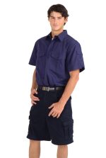 Cotton Drill Work Short Sleeve Shirt