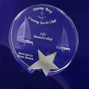 3D Crystal Star Round (150mm)