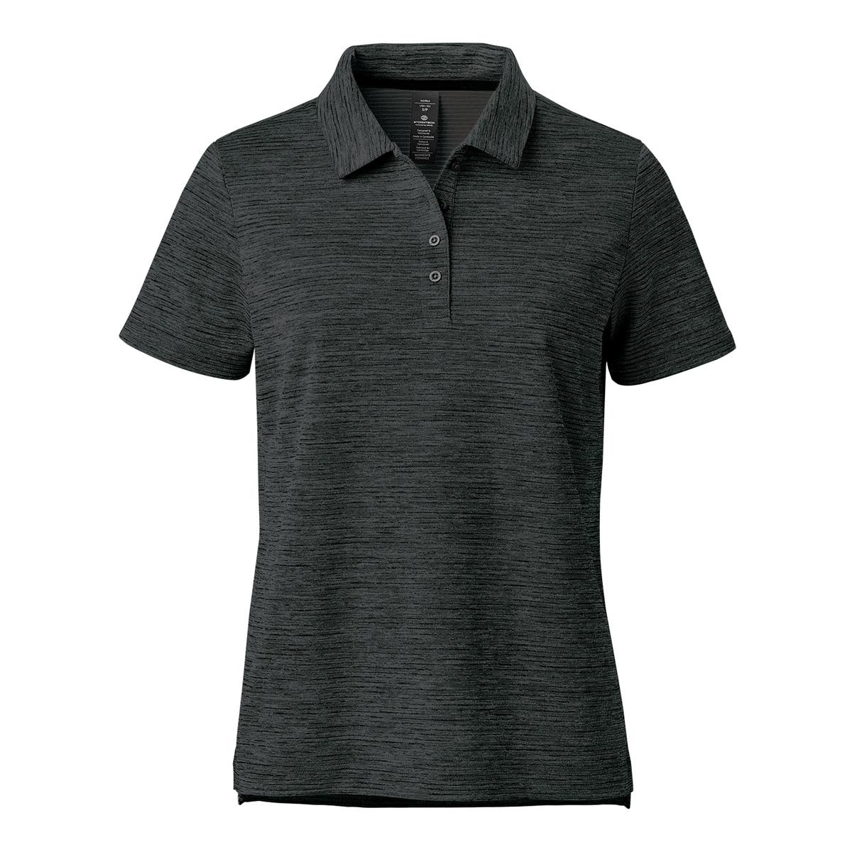 A dark green women's polo shirt with a collar and short sleeves. It features a branding logo on the chest. Women's Torrente Polo - Image 1