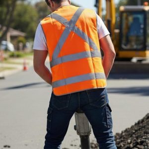 Hi-Vis X Back Safety Vest with Tail