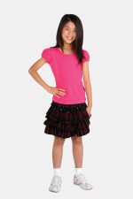 Girls Short Puff Sleeve T-shirt