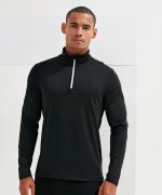 Recycled Long Sleeve Brushed Back 1/4 Zip Top