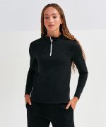Recycled Long Sleeve Brushed Back 1/4 Zip Top