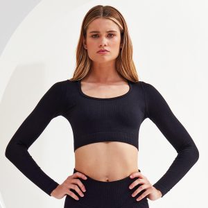 Ribbed Seamless 3D Fit Crop Top