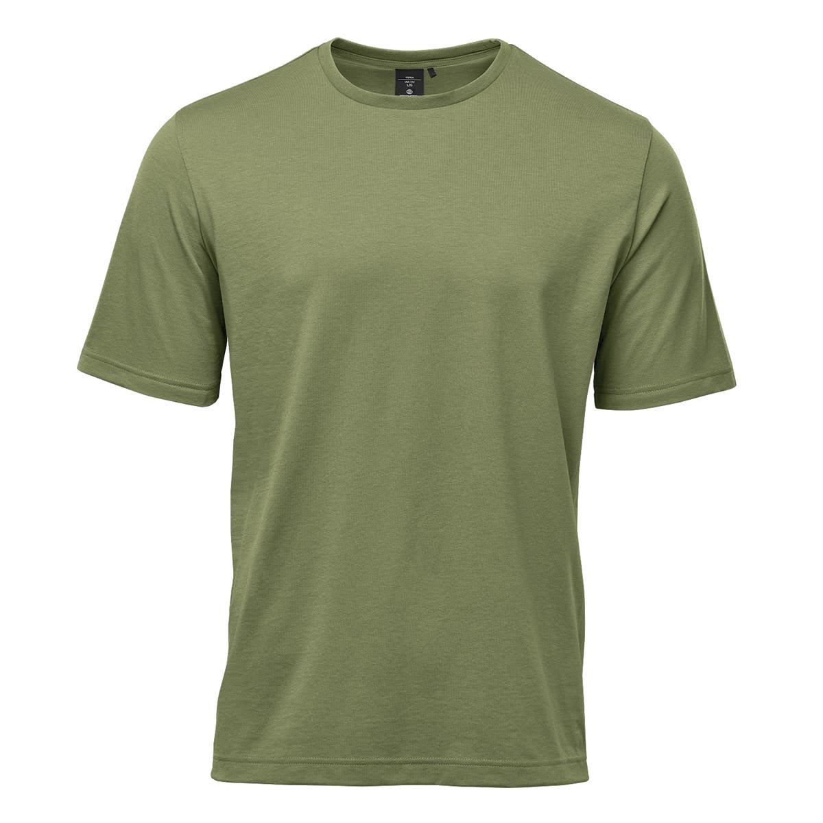 A green Men's Settebello Tee, featuring short sleeves and a crew neckline. It includes a logo on the label. Men's Settebello Tee - Image 1