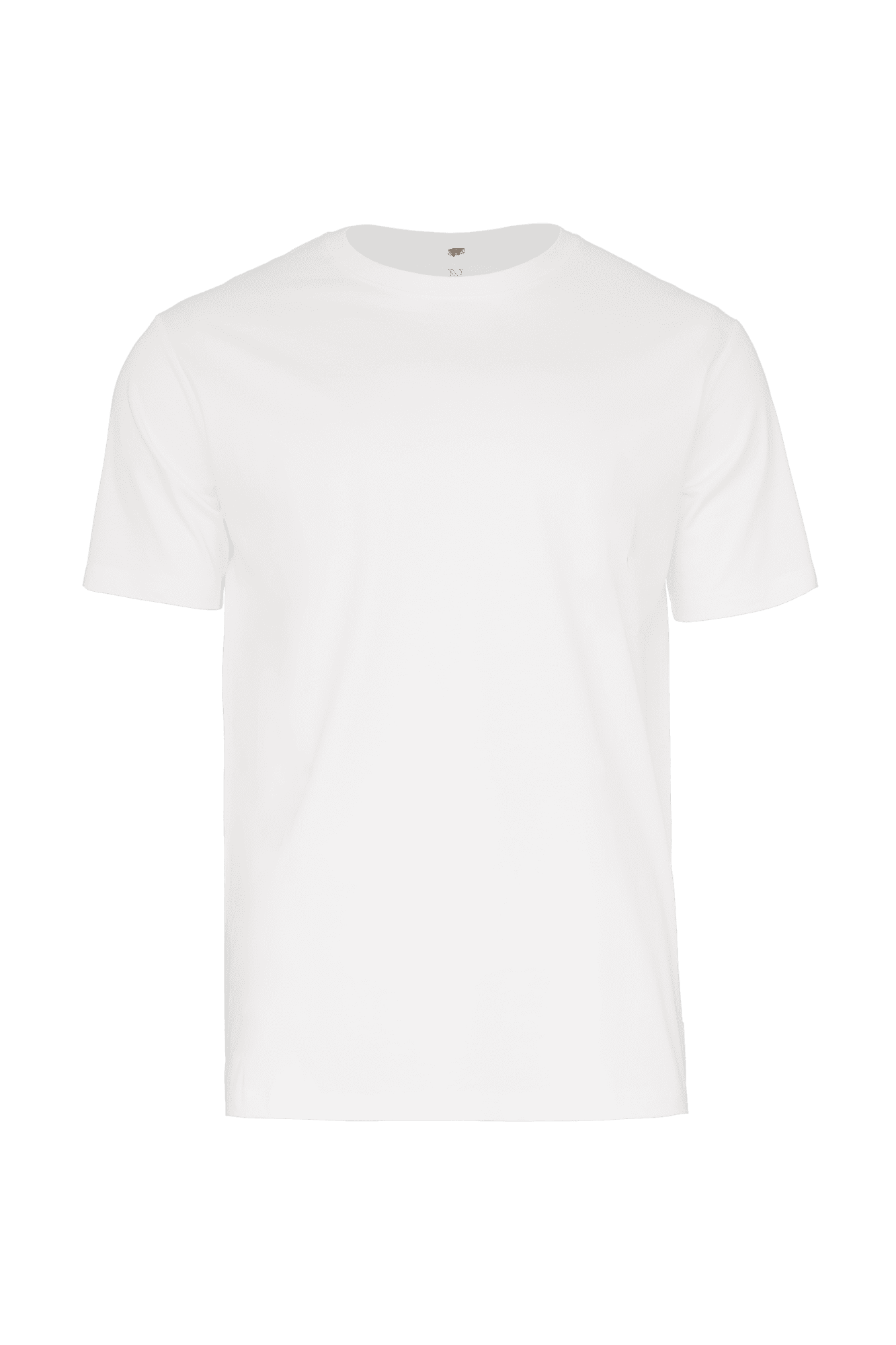A plain white T-shirt with short sleeves. The shirt features a logo on the front. Venice Men T-Shirt - Image 1
