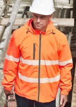 Unisex Super Light Segmented Tape Packable Rain Jacket