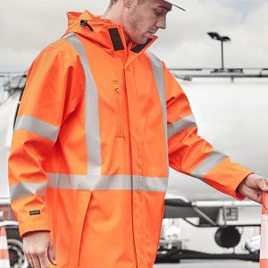 Mens Hi Vis X Back Heavy Duty Waterproof Jacket