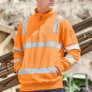 Unisex Hi Vis VIC Rail 1/4 Zip Pullover