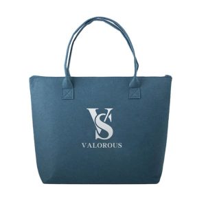 Large Felt Tote Bag With Zipper