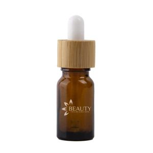 10ml Amber Glass Dropper Bottle With Bamboo Lid