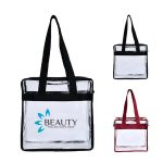 Custom Clear Zippered Tote Bag