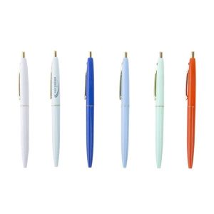 Custom Click Pen With Gold Trim
