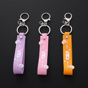 PVC Soft Rubber Keychain With Lanyard