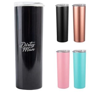 20 oz. Stainless Steel Straight Skinny Tumbler With Lid