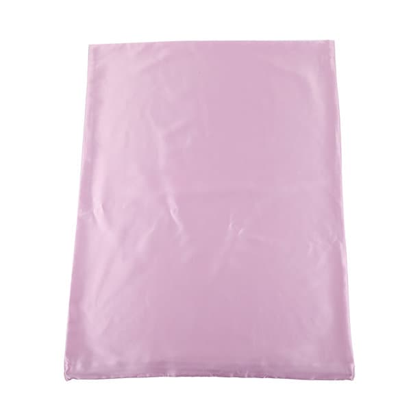 A pink silk pillowcase featuring a smooth and shiny texture, suitable for home and living decor. Simulation Silk Pillowcase - Image 1