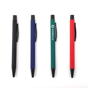 Aluminum Retractable Pen With Rubber Finish
