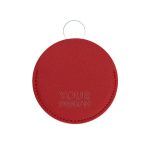 Pocket Round Cosmetic Mirror With PU Leather