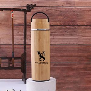 15 oz. Bamboo Insulated Water Bottle With Handle