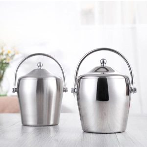 Custom Stainless Steel Ice Bucket With Lid