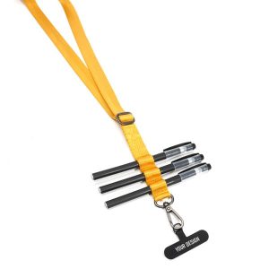 Adjustable Nylon Lanyard With Pen Holder