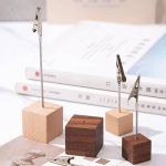 Wooden Alligator Clip Menu Stand
