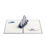 Creative 3D Sailing Boat Greeting Card