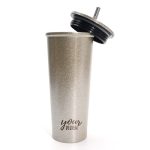 24 oz. Stainless Steel Water Cup With Straw