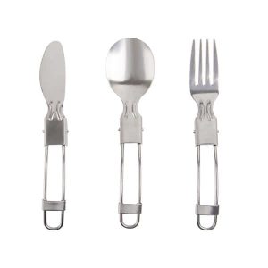 Outdoor Stainless Steel Folding Cutlery Set